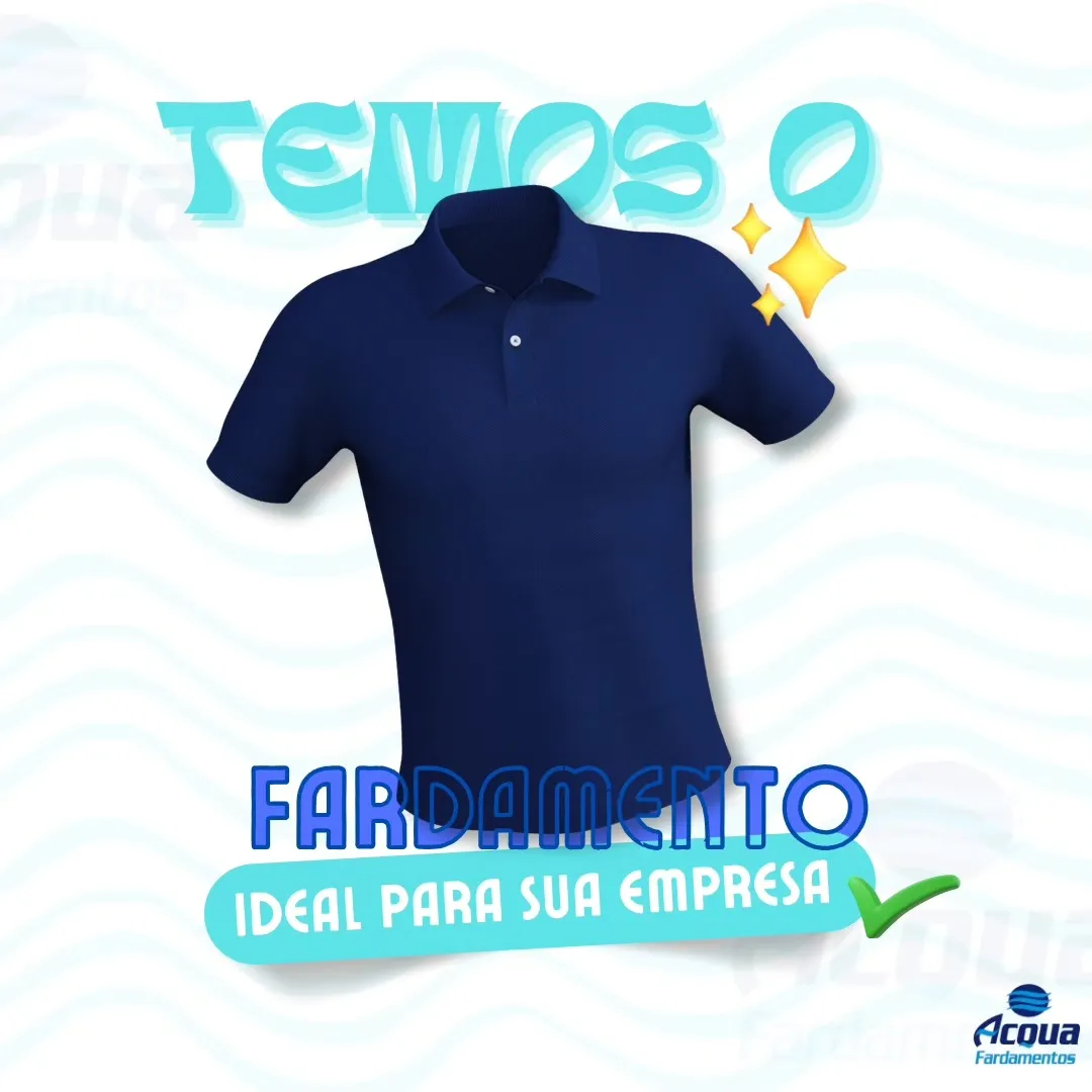 Camisa polo azul-marinho: o fardamento ideal para sua empresa, pela Acqua Fardamentos